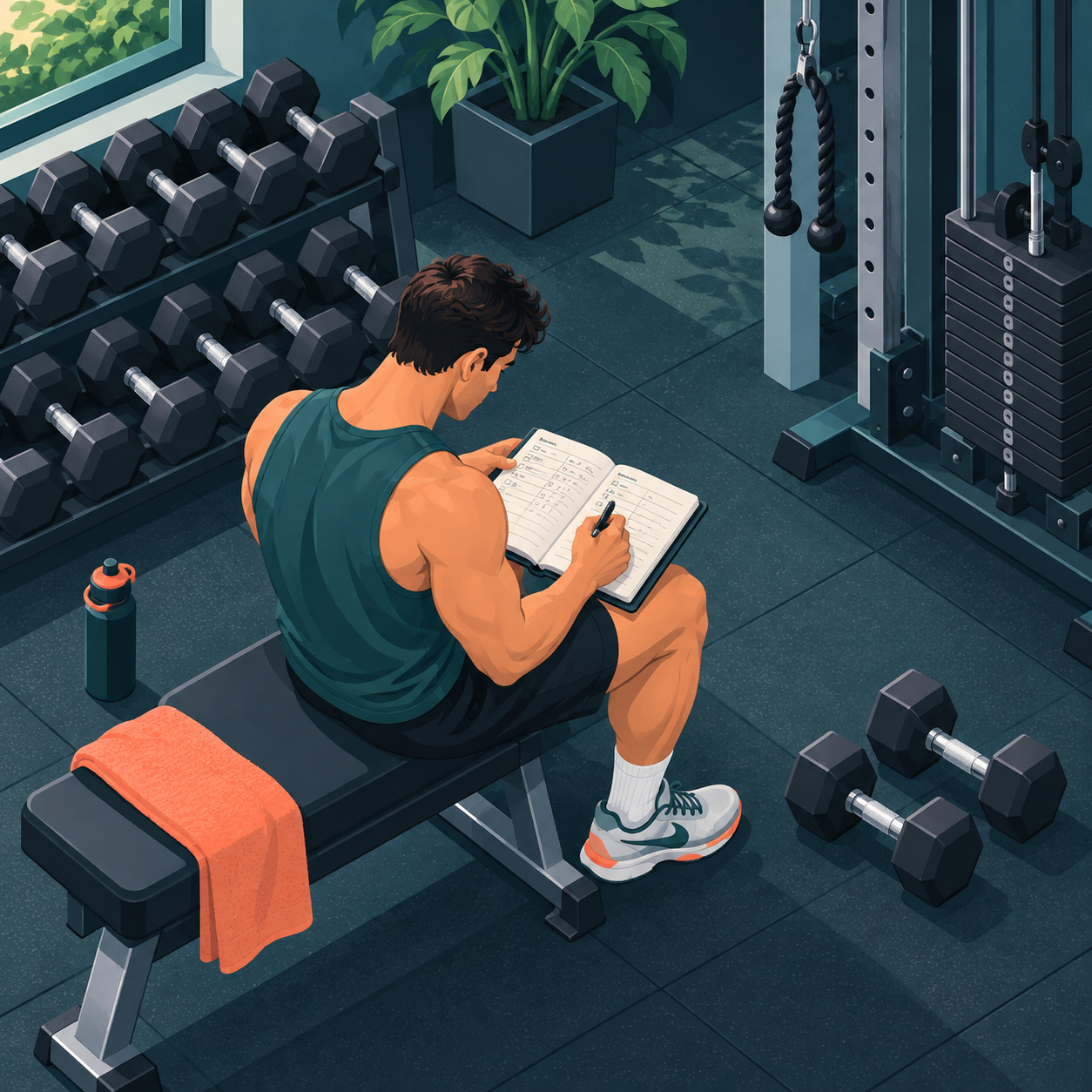 Registro de una superserie antagonista tras entrenar