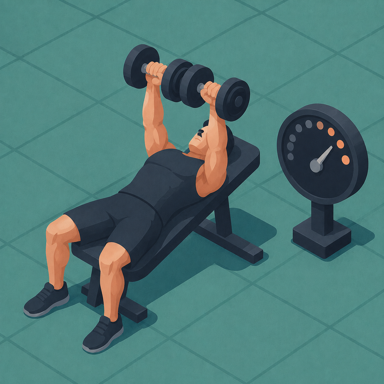 Representación de repeticiones en recámara y cercanía al fallo muscular