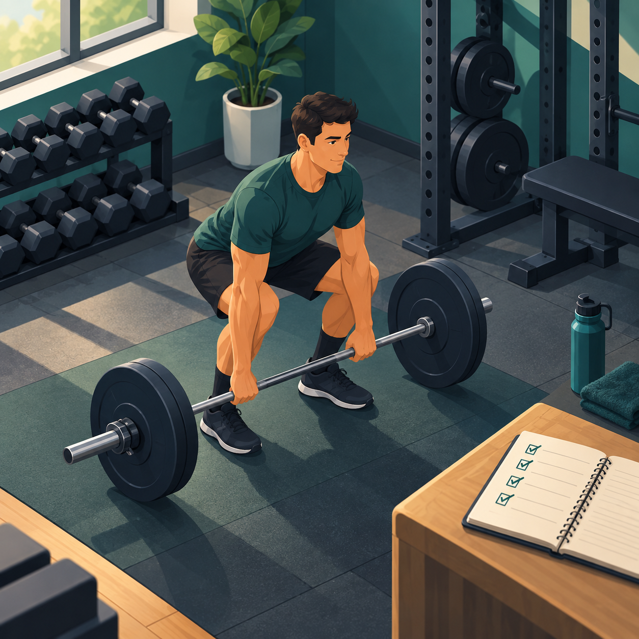 Última serie de aproximación de peso muerto antes de entrenar