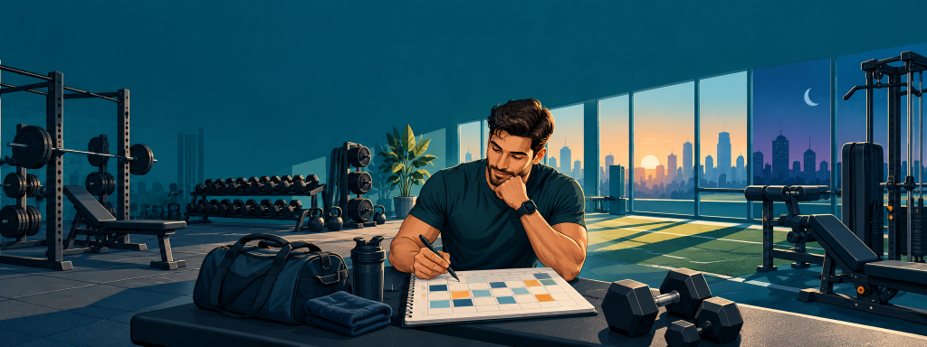 Preparación del entrenamiento junto al calendario de turnos